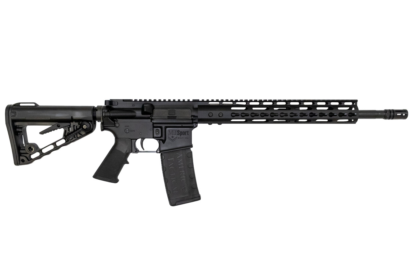 American Tactical Imports Mil-Sport 5.56mm Semi-Auto Rifle with Rogers Super Stoc and KeyMod Rail