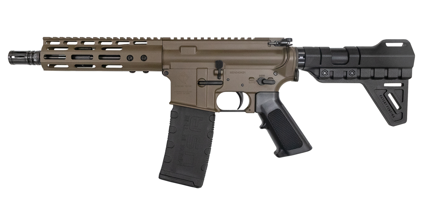 American Tactical Imports Milsport 5.56mm AR-15 Pistol with M-LOK Handguard and Patriot Brown Finish