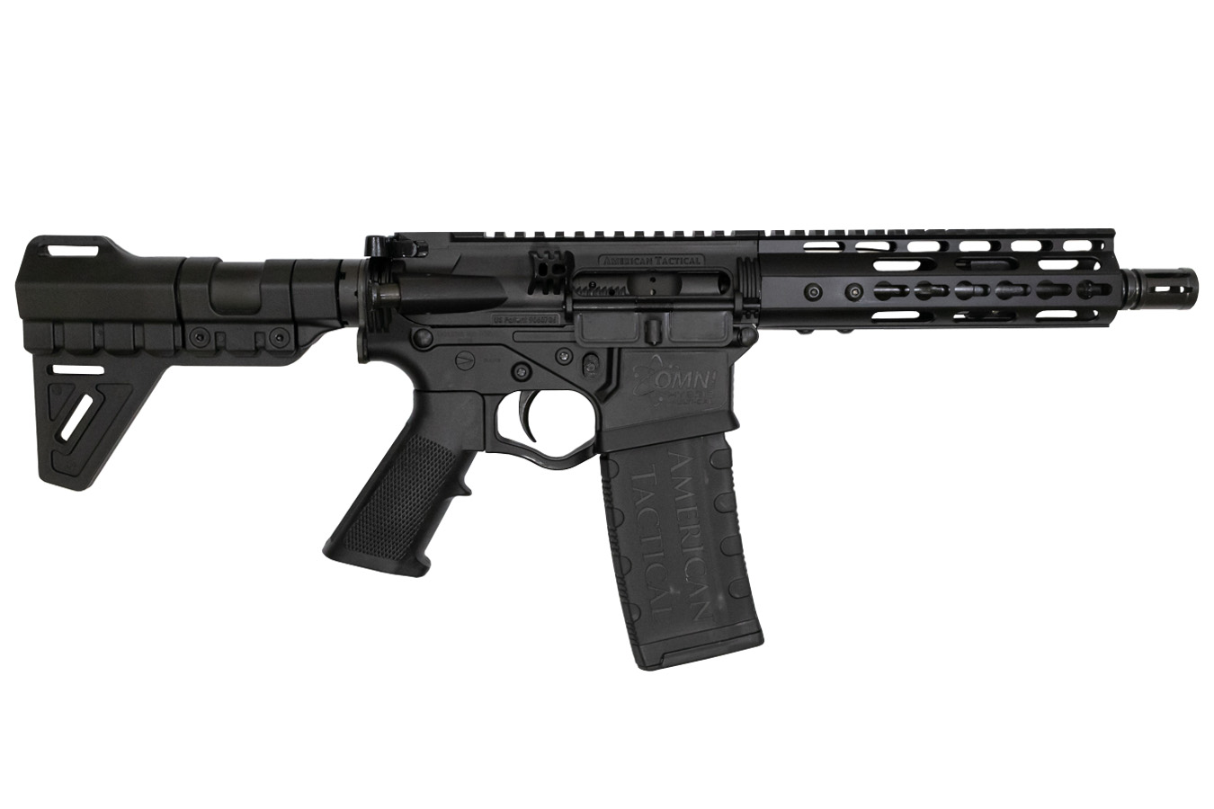 American Tactical Imports OMNI Hybrid Maxx 5.56mm AR Pistol with KeyMod Rail and Blade Pistol Stabilizer
