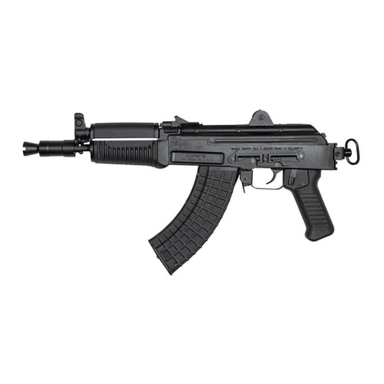 Arsenal SAM7K-04 Pistol, 762X39, 10.5", Steel, Black, Adjustable Sights, Picatinny Rail for Rear Attachments