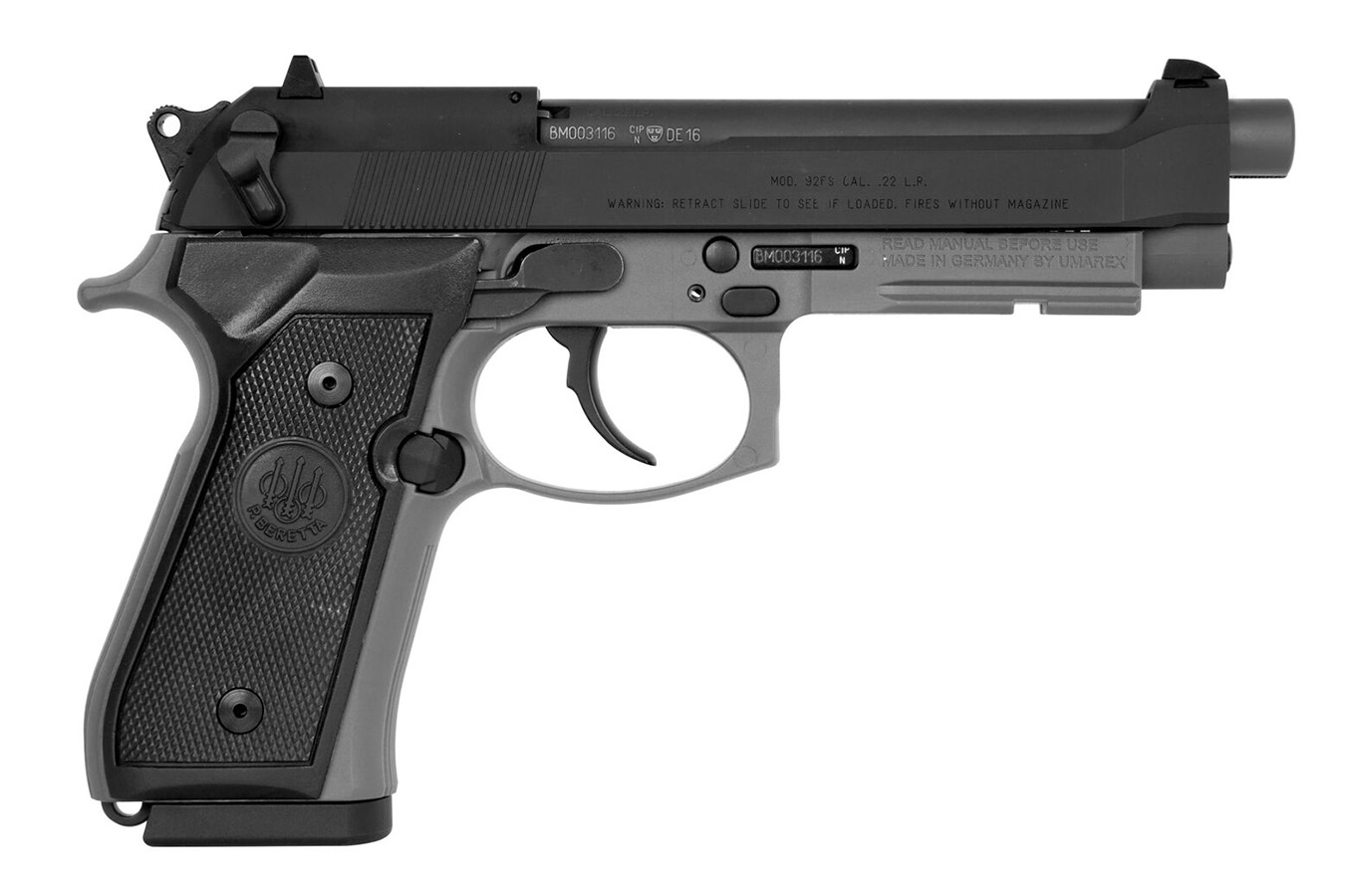 Beretta 92FSR 22 LR Rimfire Pistol with Sniper Gray Finish