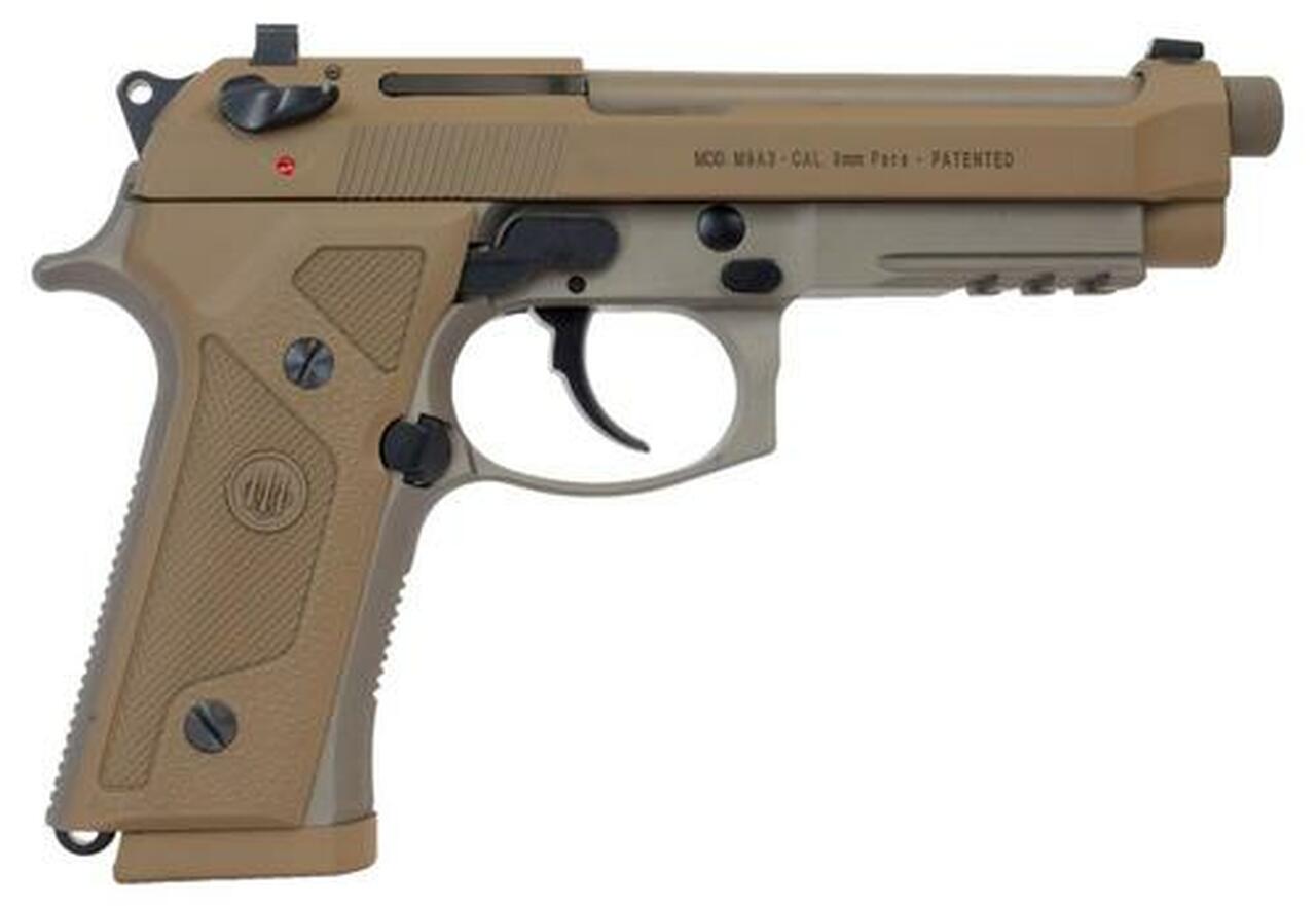Beretta M9A3 FS 9mm, 5.2", Night Sights, 17rd, Threaded Barrel, Made In Italy