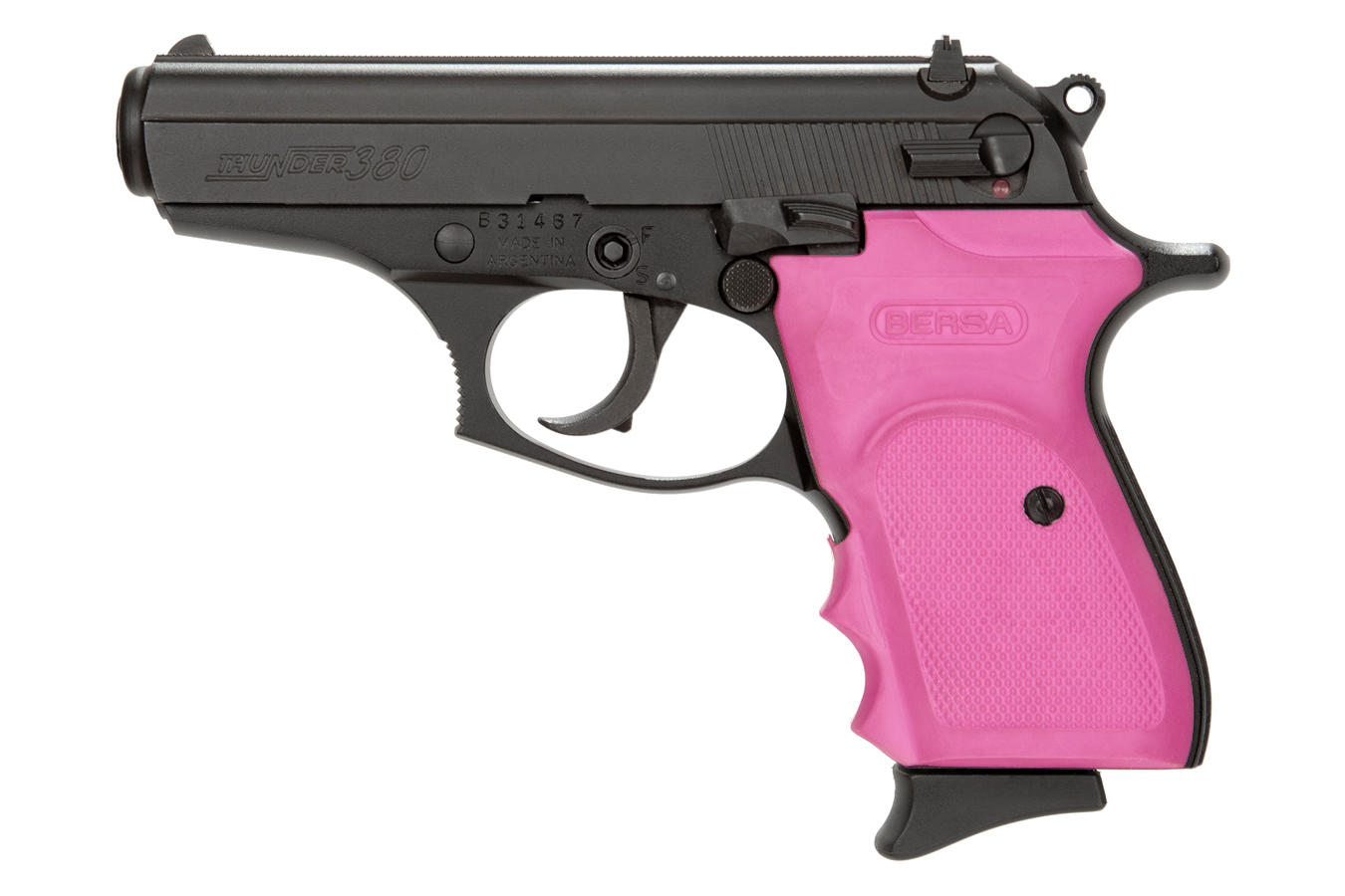 Bersa Thunder 380 Carry Conceal Pistol with Pink Rubber Grips