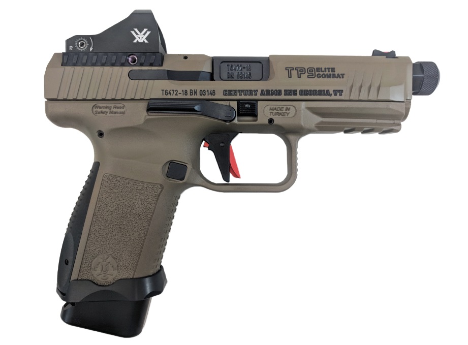 Canik TP9SF Combat 9mm, 4.7" TB, Vortex Viper, Flat Dark Earth, 18rd Canik