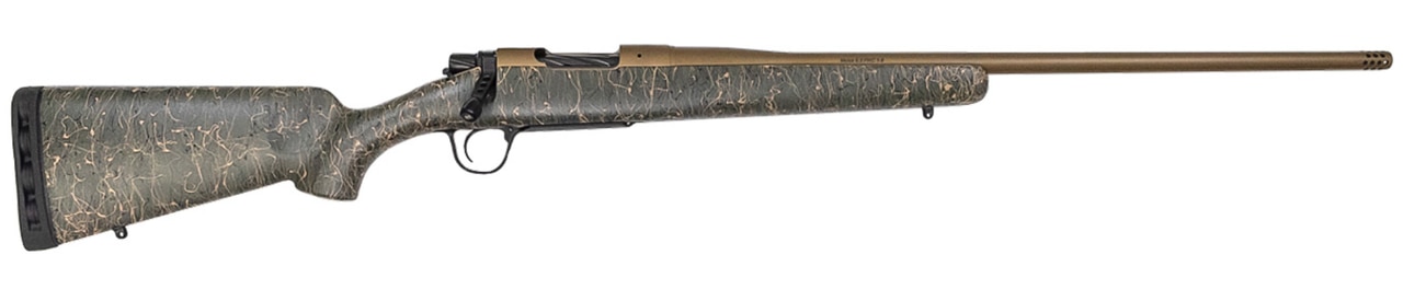 Christensen Arms Mesa 6.5 PRC, 24" Barrel, Burnt Bronze, Green/Tan Webbing