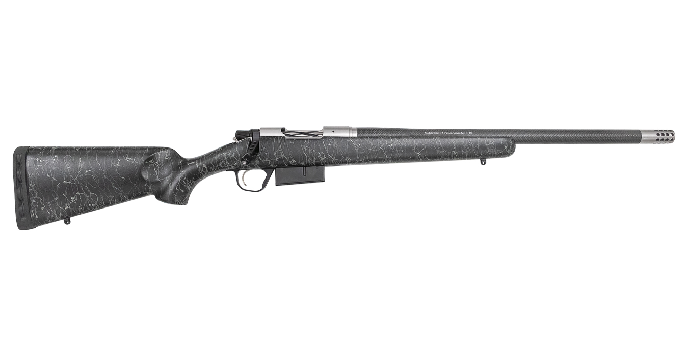 Christensen Arms Ridgeline 450 Bushmaster Bolt-Action Rifle with Black Gray Web Stock