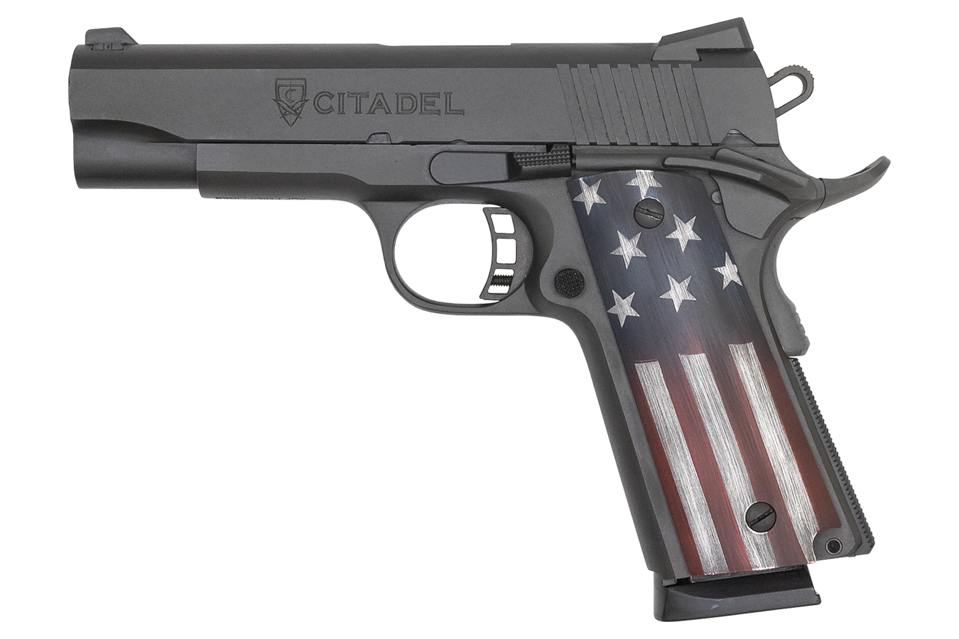 Citadel 1911-A1 Commander 9mm Mid-Size Pistol with USA Flag Grips