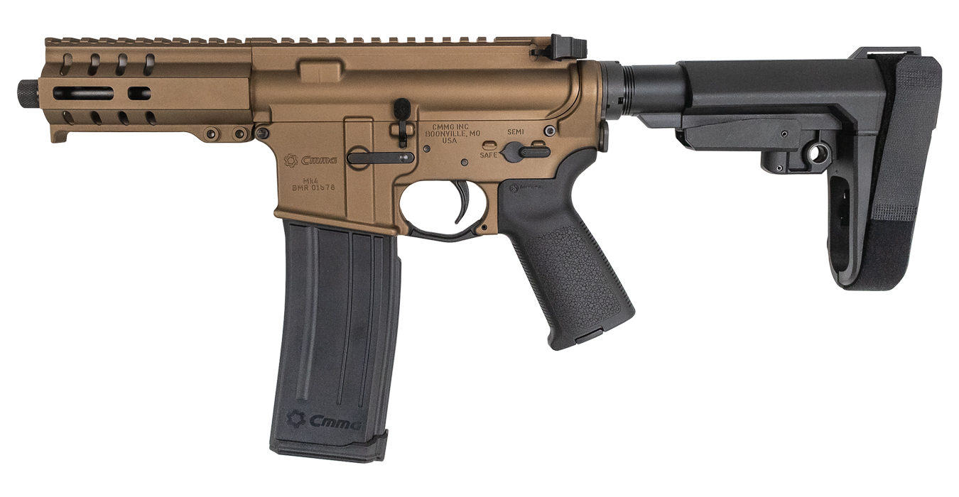 CMMG Banshee 300 Mk4 5.7x28mm Semi-Automatic Pistol with Burnt Bronze Cerakote Finish