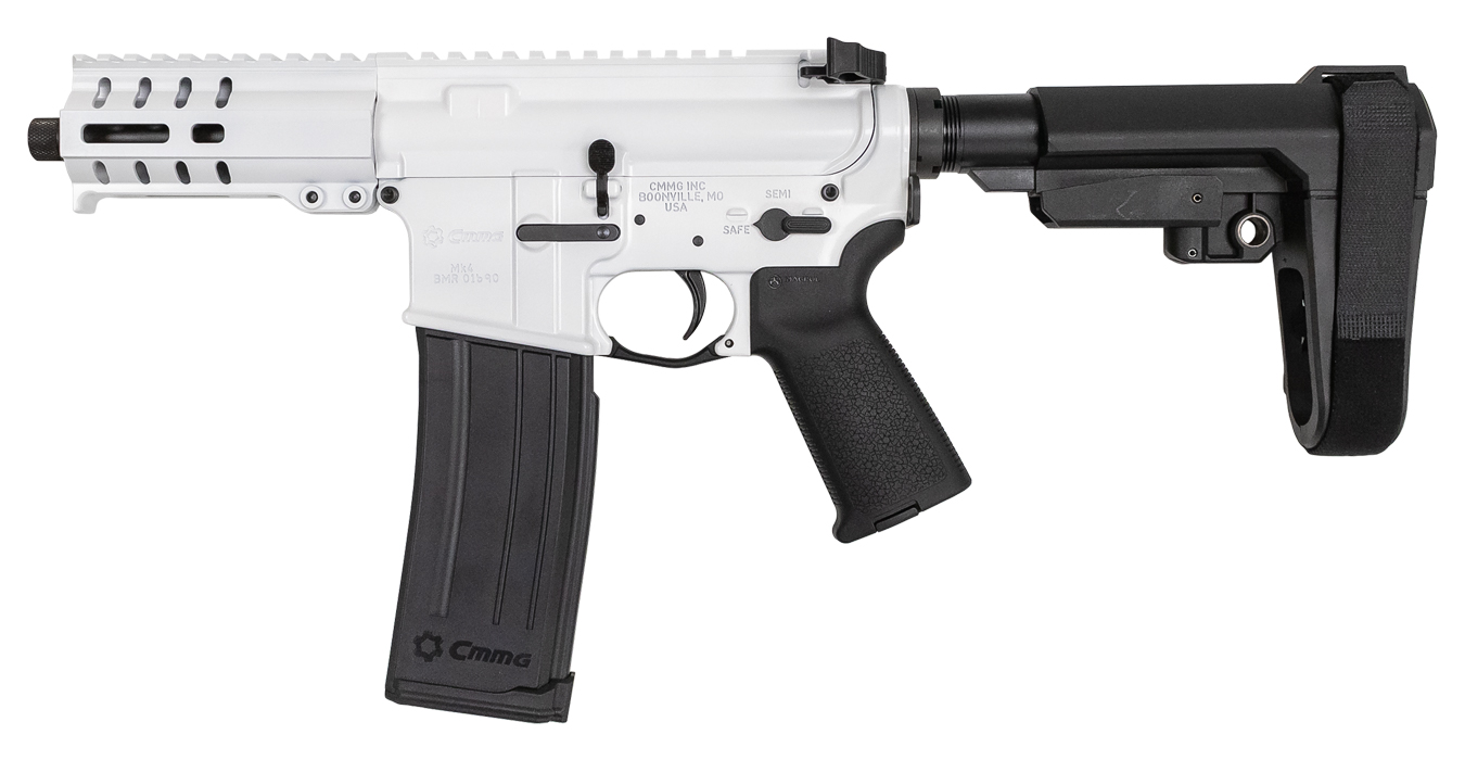 CMMG Banshee 300 Mk4 5.7x28mm Semi-Automatic Pistol with Storm Trooper White Cerakote Finish