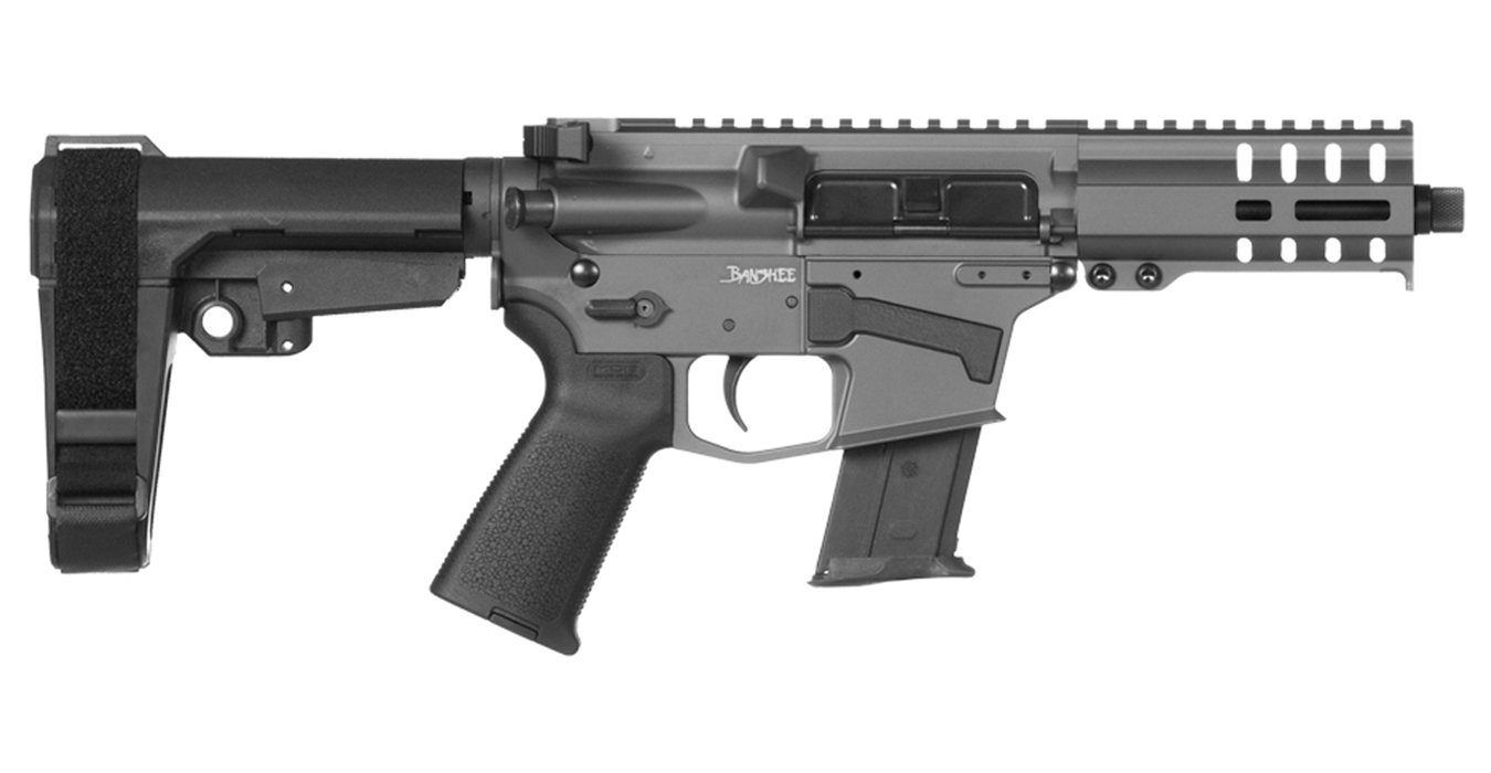 CMMG Banshee 300 Mk57 5.7x28mm Semi-Automatic Pistol with Sniper Gray Cerakote Finish