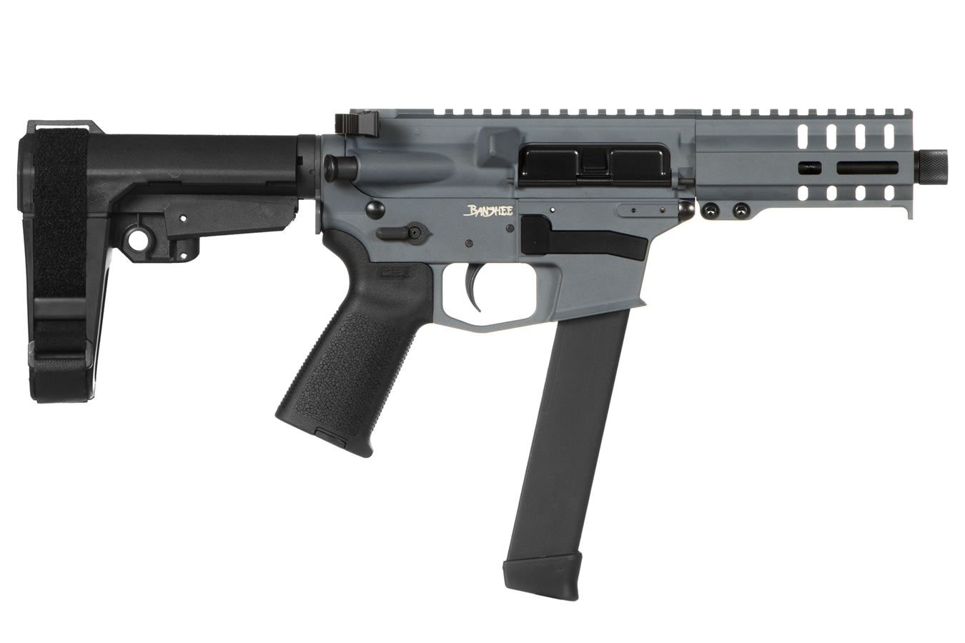 CMMG Banshee 300 MkGs 9mm Semi-Automatic Slate Cerakote AR-15 Pistol with CQB RipBrac