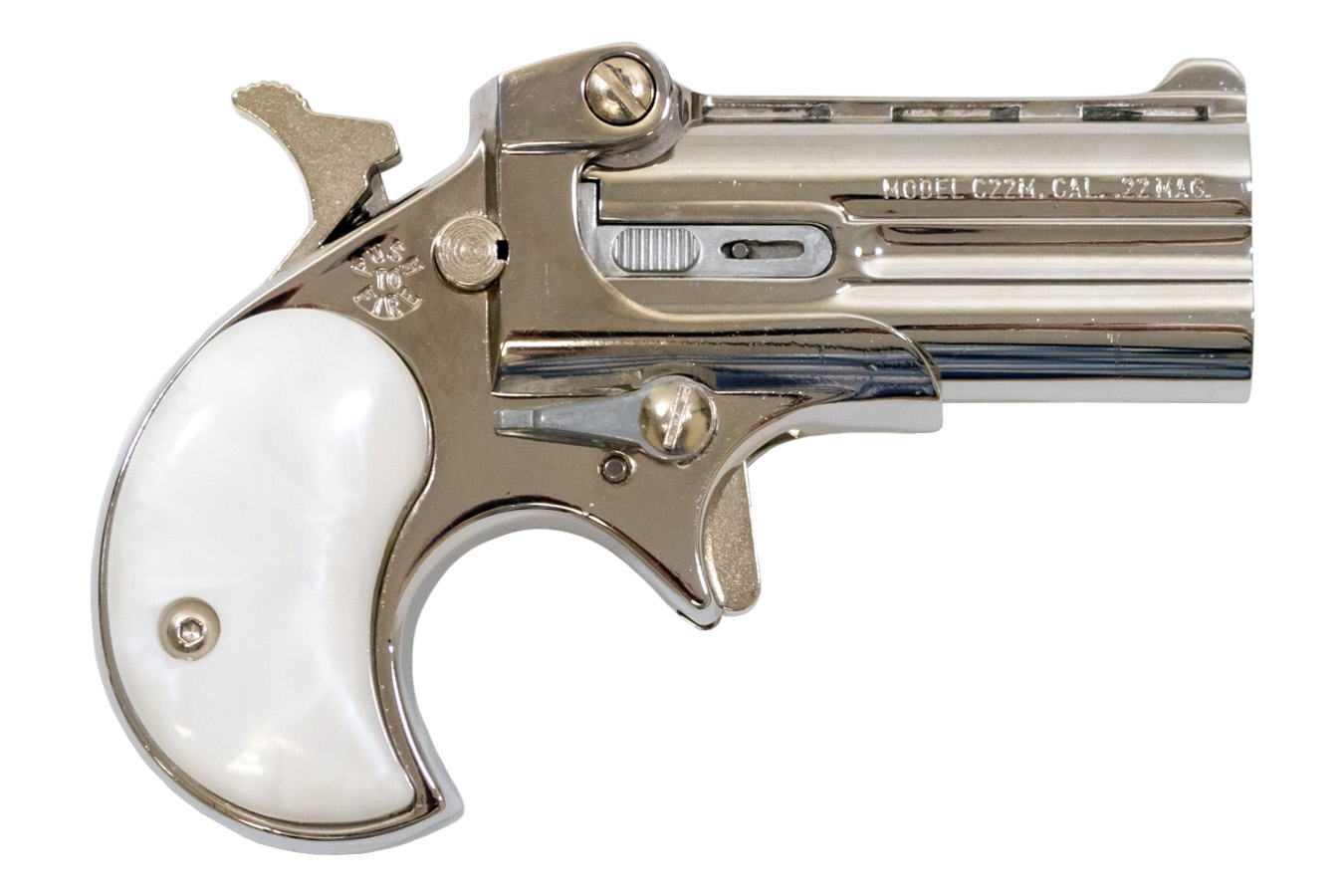Cobra Enterprise Inc 22 WMR Derringer with Chrome Finish and Pearl Grips