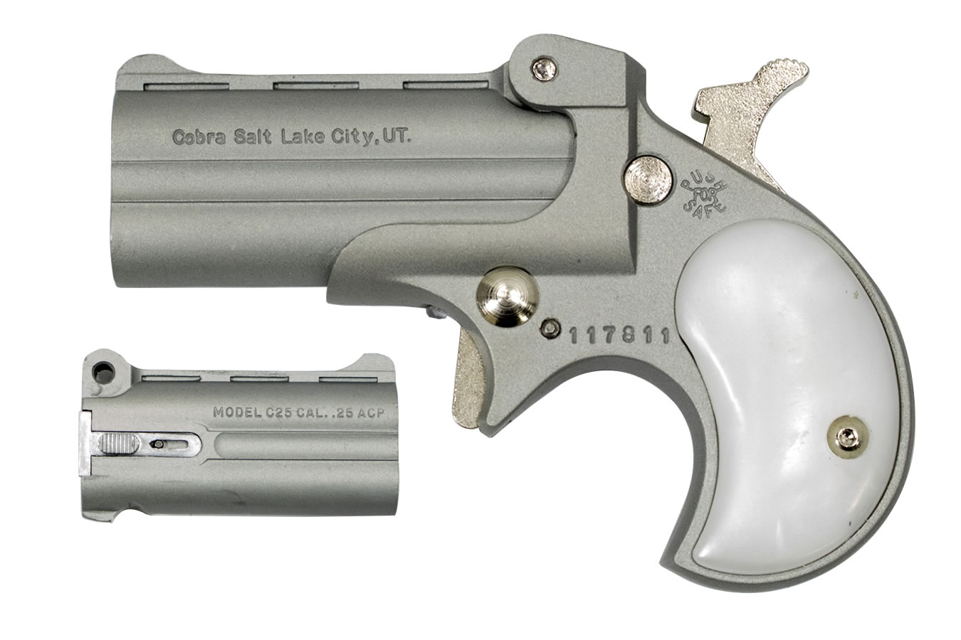 Cobra Enterprise Inc 22LR/25 Auto Derringer with Pearl Grips