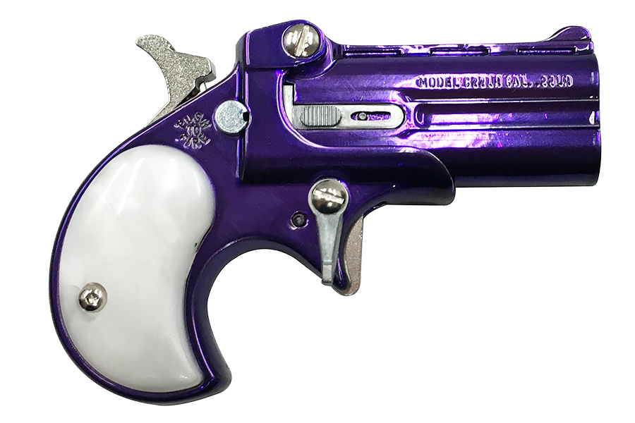 Cobra Enterprise Inc .22LR Derringer with Purple Jewel Tone Finish and Pearl Grips
