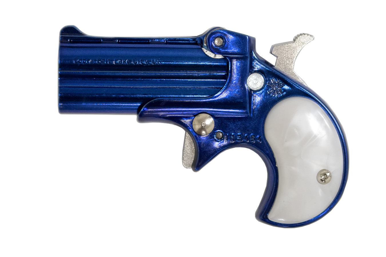 Cobra Enterprise Inc .22LR Derringer with Royal Blue Jewel Tone Finish and Pearl Grips