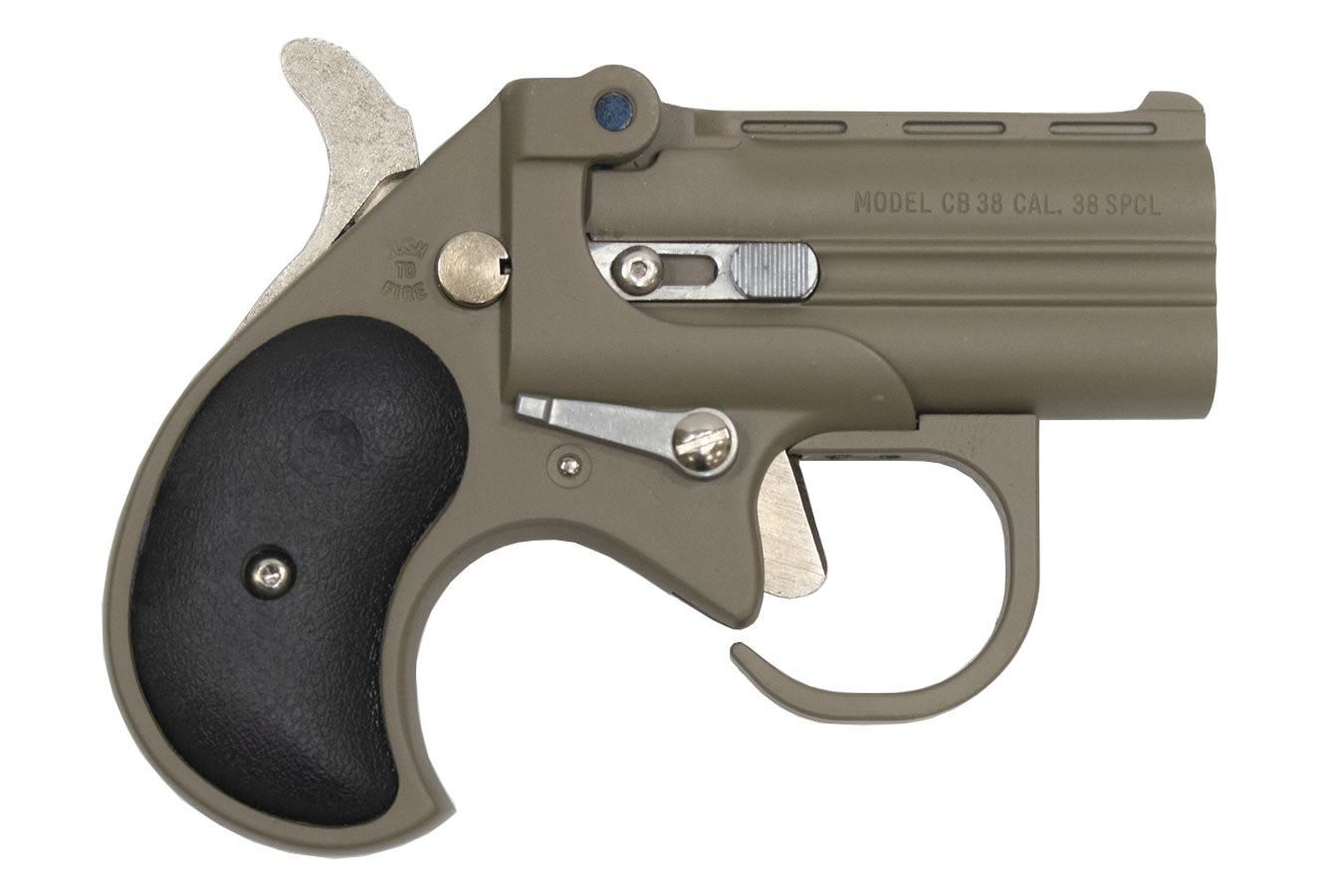 Cobra Enterprise Inc 38 Special Big Bore Derringer Guardian Package with Tan Cerakote Finish and Blac