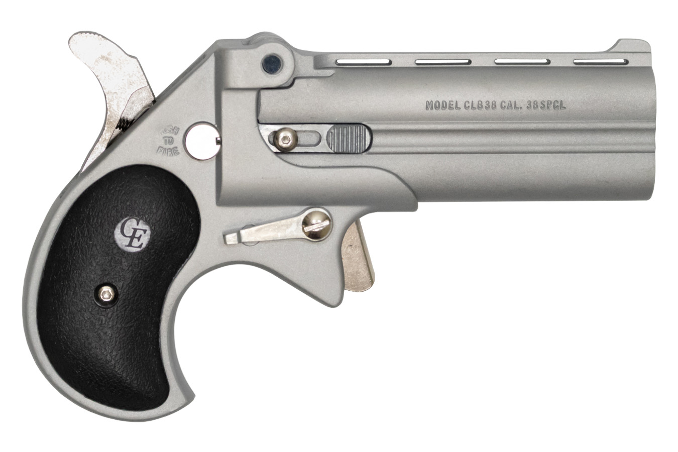 Cobra Enterprise Inc .38 Special Long Bore Derringer with Satin Cerakote Finish and Black Grips