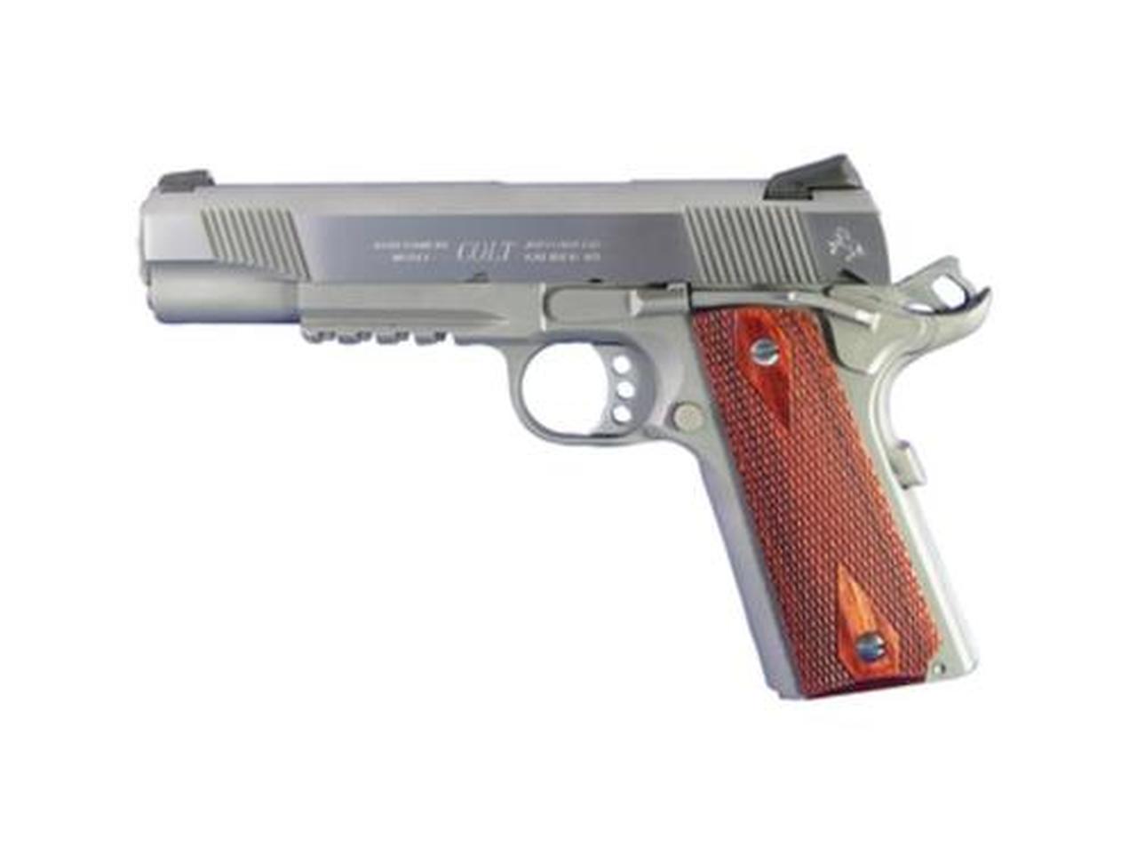 Colt 1911 'Rail Gun', 45 ACP, Black Slide, Olive Drab Frame, Full Size Colt
