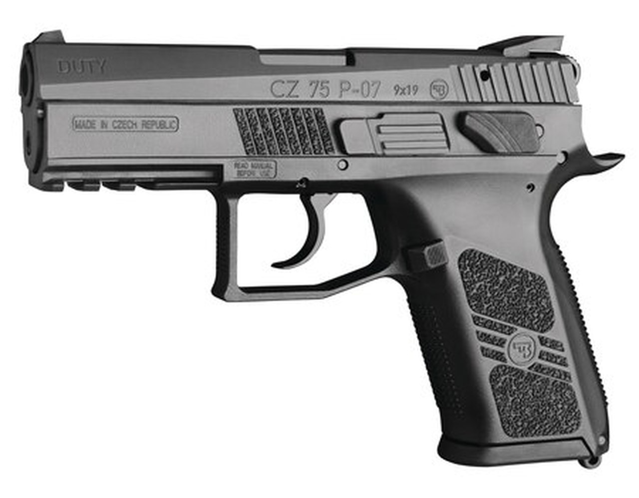 CZ 75 P-07 Duty 9mm 3.8" Barrel, Black Polycoat Finish, 16 Rnd Mag