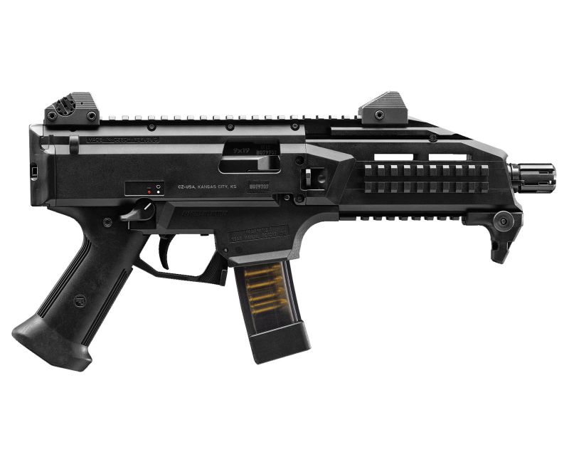 CZ Scorpion Evo 3 S1 Pistol 9mm, 7.75" Threaded Barrel, Black, 20rd CZ USA