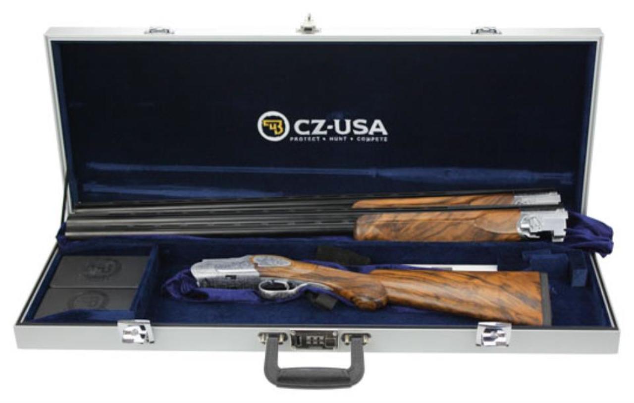 CZ Super Scroll Combo Set, 30" 2 Barrel Set 20 Ga & 28 Ga W/Case Hand Engraved
