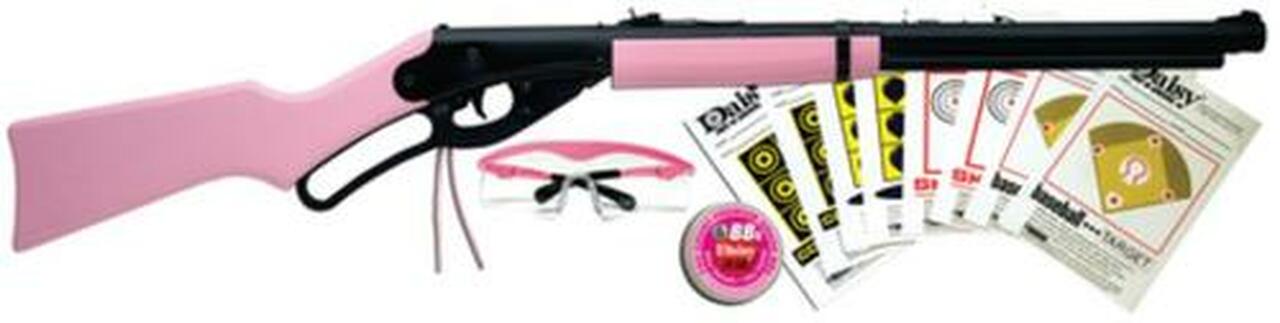 Daisy Pink Model 1998 Fun Kit .177 Caliber Bb Rifle, Pink Shooting Glasses & Tin Of Bb's Plus Paper Targets Daisy