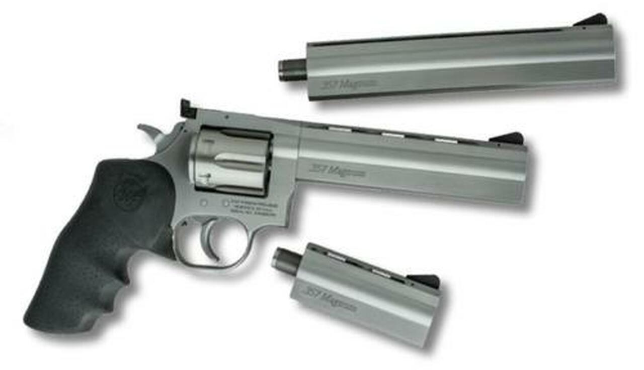 Dan Wesson 715 Pistol Pack, 3 Barrels- 4" 6" 8", .357 Mag, Stainless, Adj. Sights