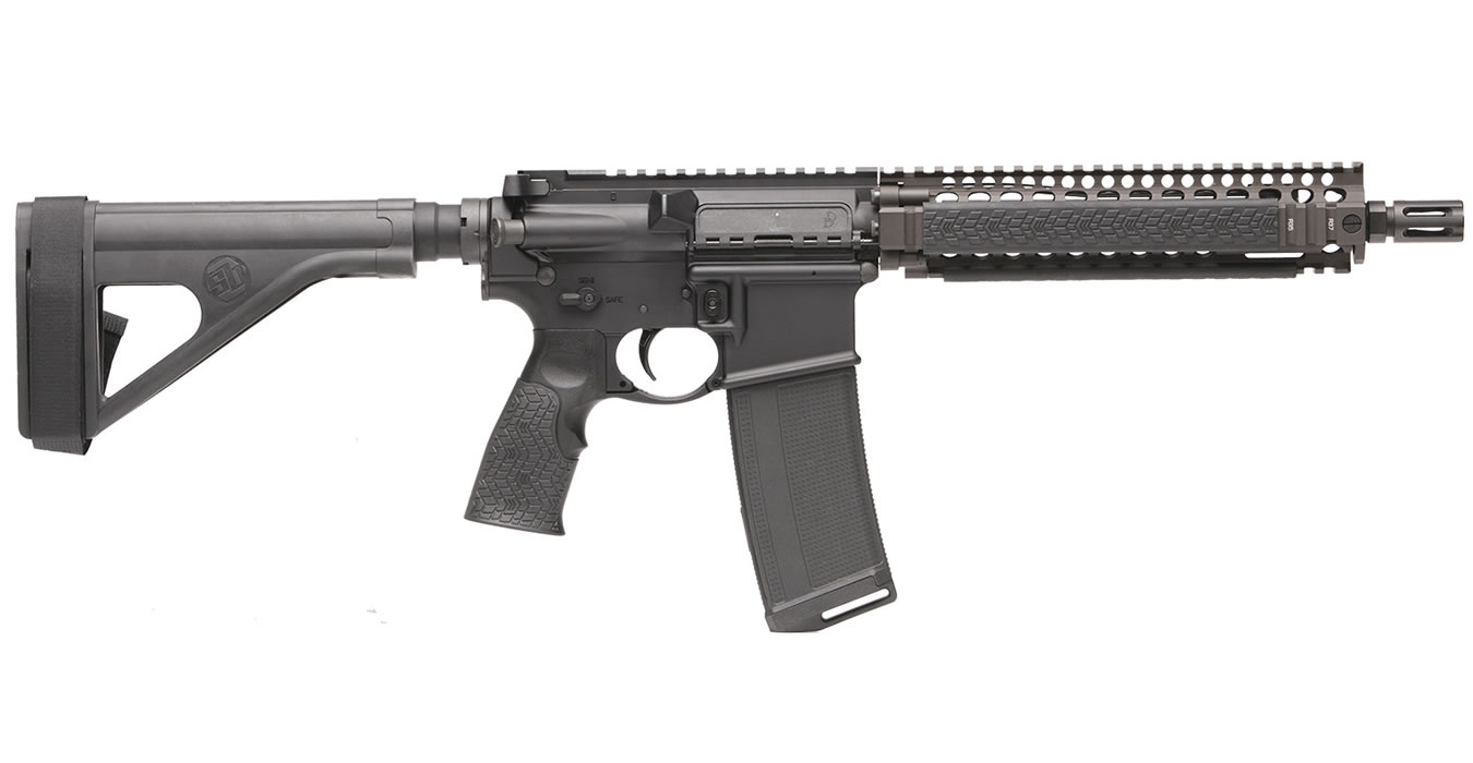 Daniel Defense MK18 5.56mm NATO Pistol with Stabilizing Brace and FDE Rail