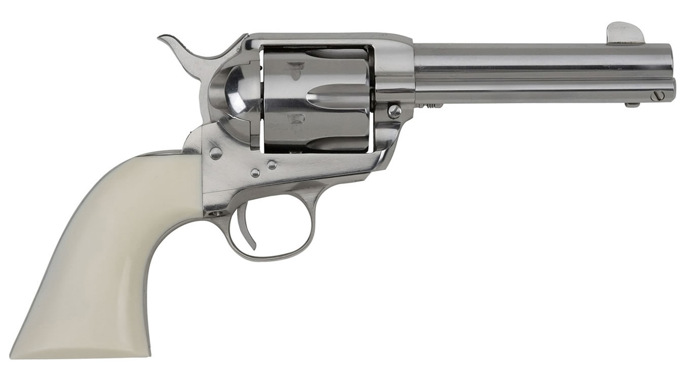 Emf Co 1873 Great Western II 45LC Deluxe Stainless Revolver with Ultra Ivory Grips