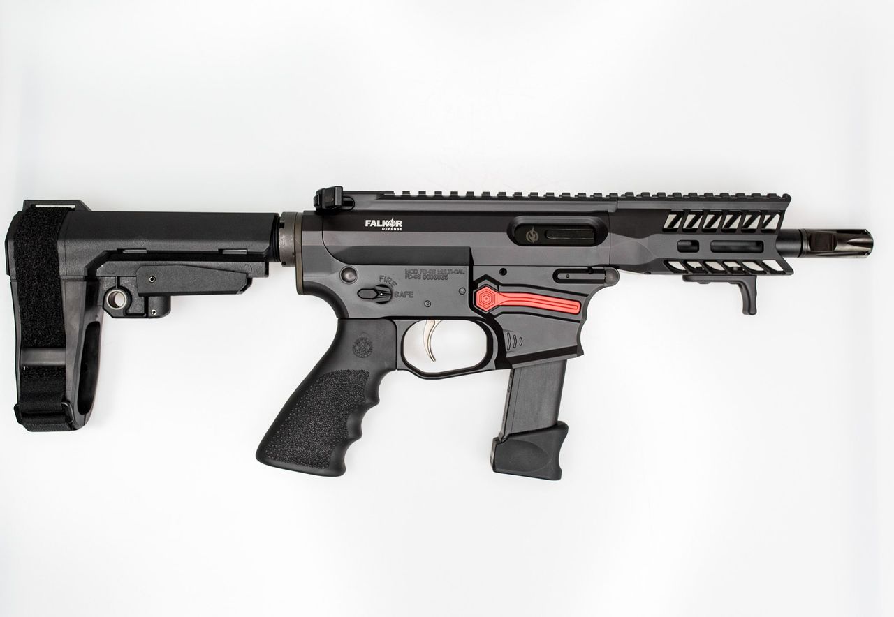 Falkor FG-9 AR-15 Pistol, 9mm, Black, SBA3 Brace, Glock 17 Type Magazine