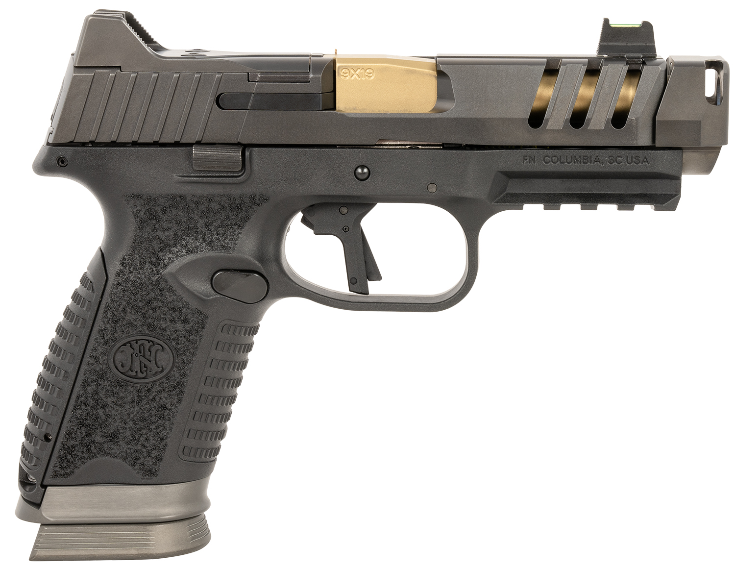 FN 509 CC Edge XL 9mm, 4.2" Gold Barrel, Black, FN Compensator, 10rd FN America