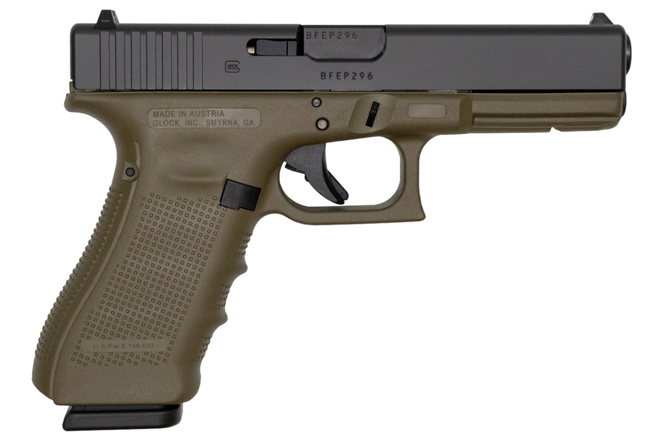 Glock 17 Gen4 9mm 17-Round OD Green Pistol