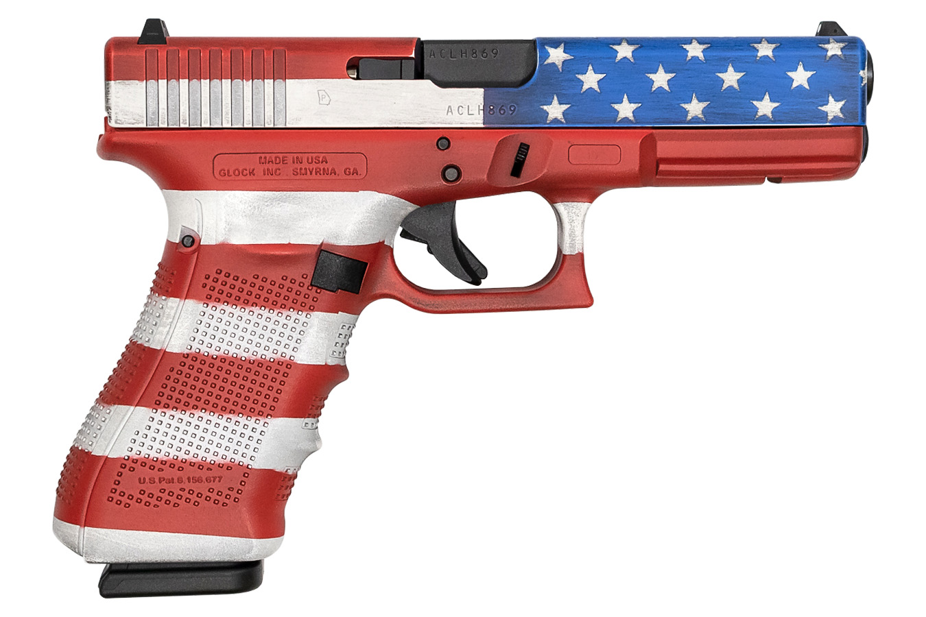 Glock 17 Gen4 9mm 17-Round Pistol with American Flag Cerakote (Made in USA)