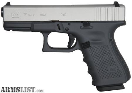 Glock 19 Gen4 9mm 15-Round Pistol with Battleship Gray Cerakote Frame