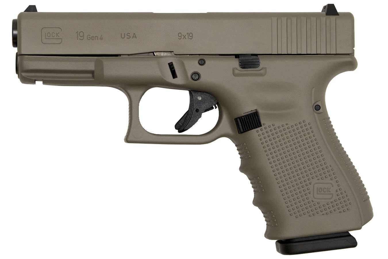 Glock 19 Gen4 9mm 15-Round Pistol with Elite Earth Cerakote Finish