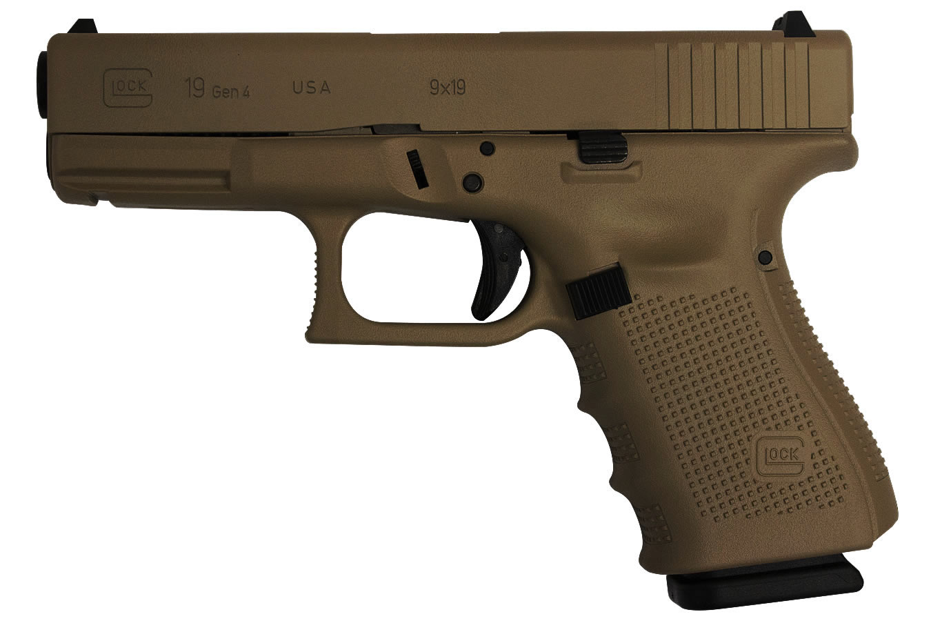 Glock 19 Gen4 9mm 15-Round Pistol with Hot Cerakote Burnt Bronze Finish