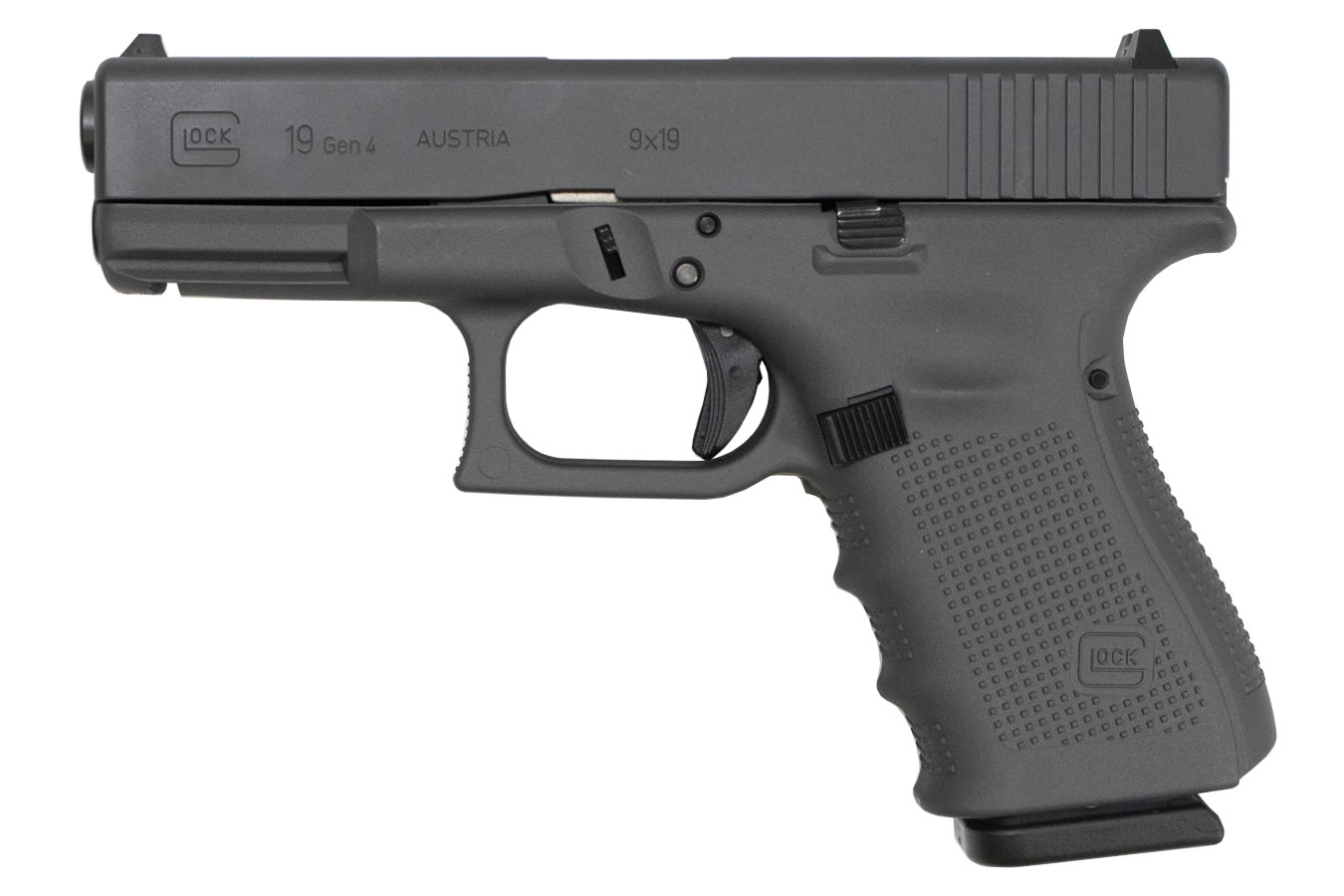 Glock 19 Gen4 9mm 15-Round Pistol with Sniper Gray Finish