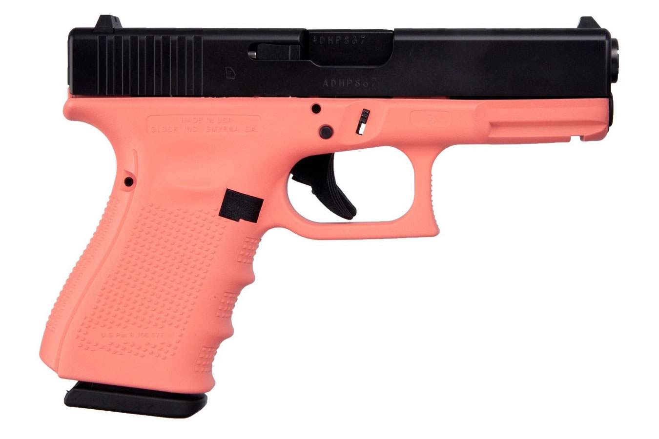 Glock 19 Gen4 9mm Pistol with Cerakote Coral Finish