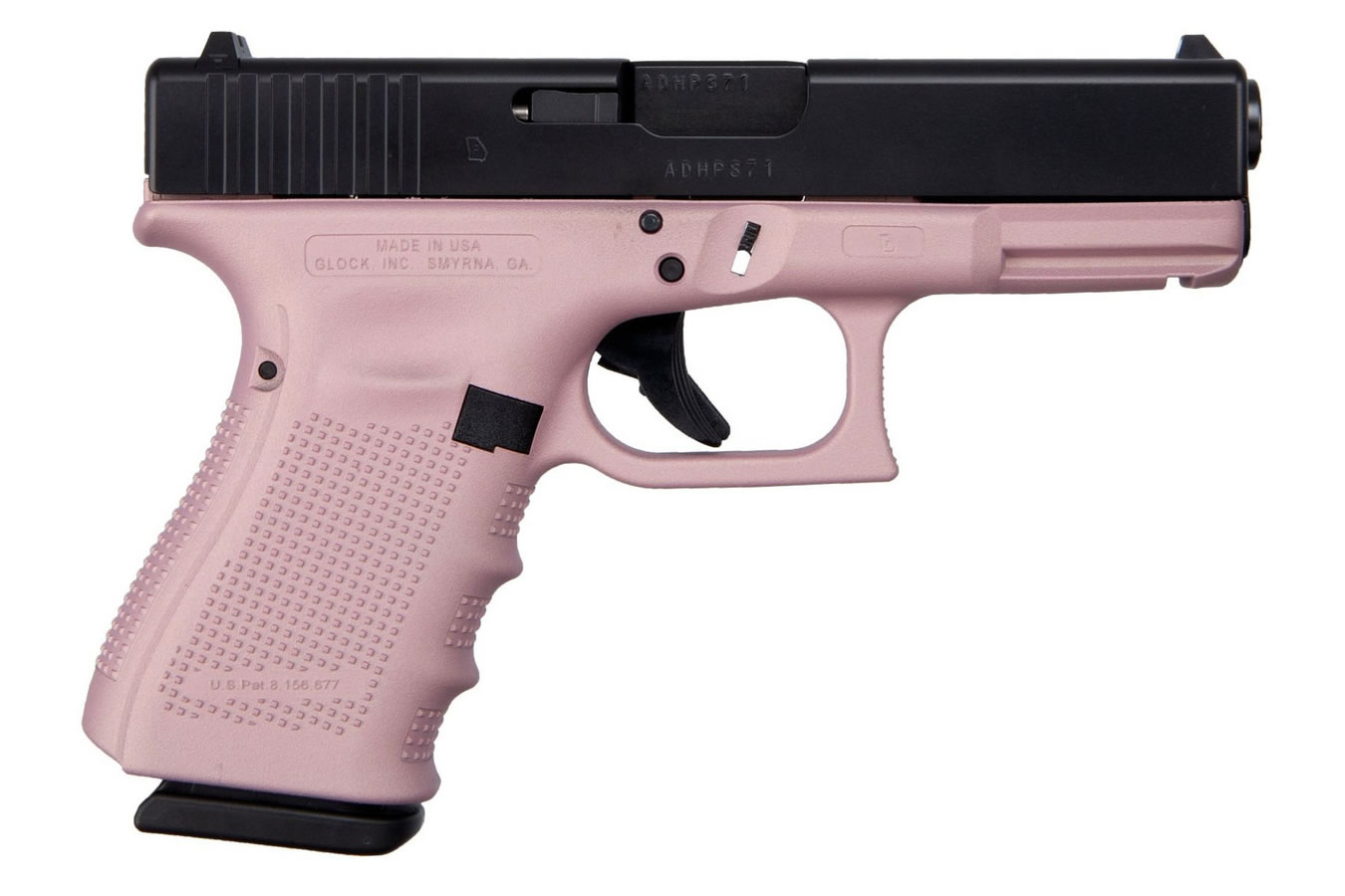 Glock 19 Gen4 9mm Pistol with Cerakote Pink Finish