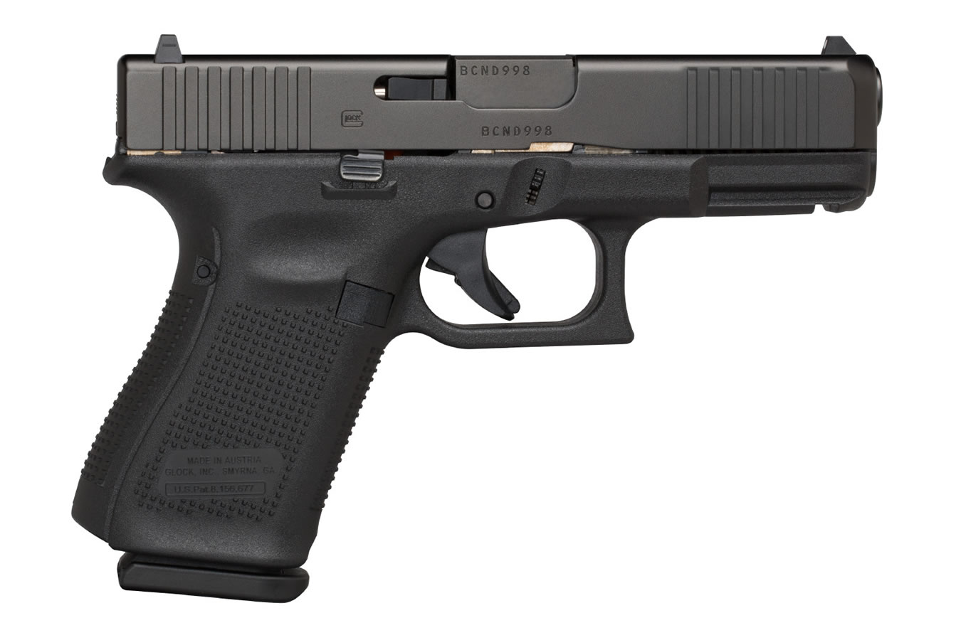 Glock 19 Gen5 9mm 15-Round Pistol with Front Serreations