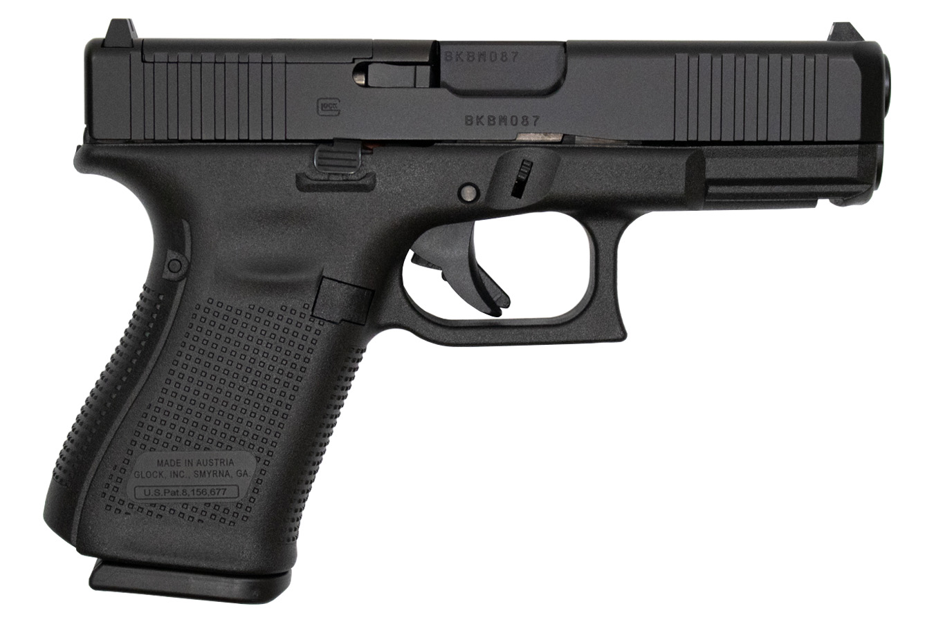 Glock 19 Gen5 9mm MOS 10-Round Pistol with Front Slide Serrations