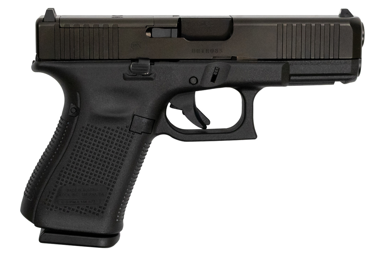 Glock 19 Gen5 9mm MOS Compact Pistol with Front Serrations