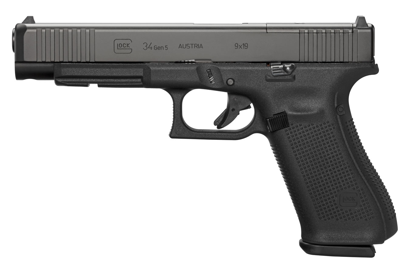 Glock 34 MOS Gen 5 9mm Full-Size Pistol with Front Serrations (10-Round Model)