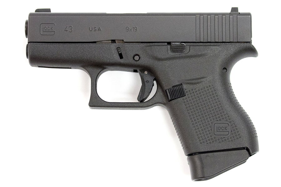 Glock 43 ProGlo 9mm Single Stack Pistol with Front Night Sight Made in USA