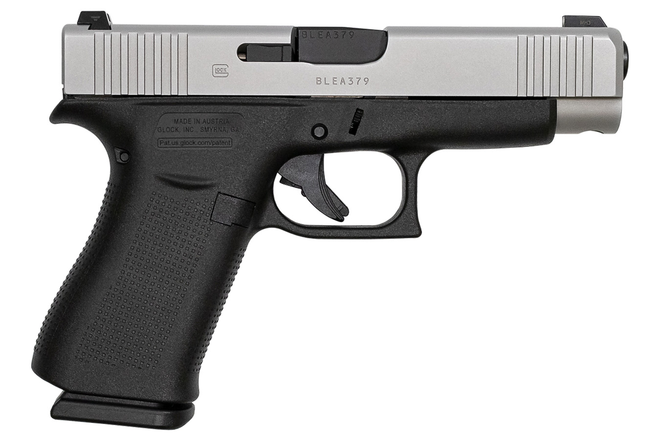 Glock 48 9mm 10-Round Pistol with Silver Slide and Glock Night Sights
