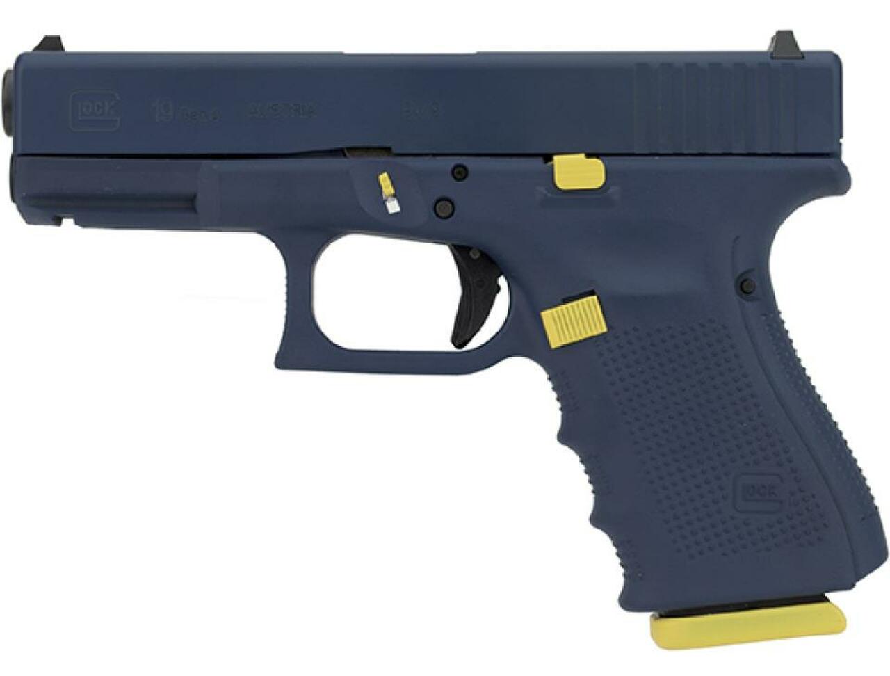 Glock G19 Gen4 9mm, 4.02", Navy Tribute, 15rd