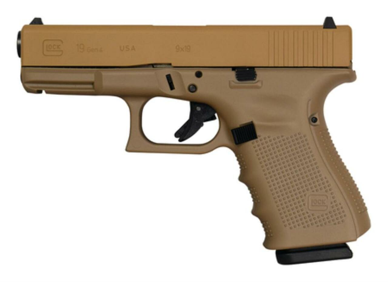Glock G19 Gen4 9mm 4" Barrel Cerakote Elite Tactical Coyote Tan Made in USA 15rd Mag
