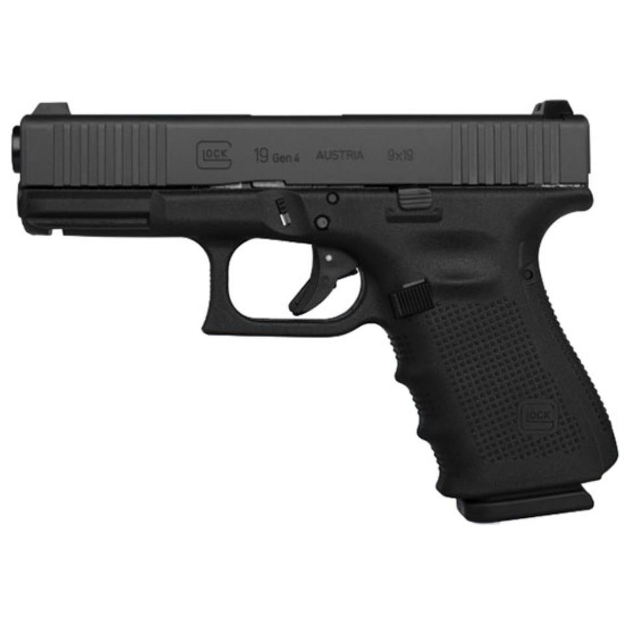 Glock G19 Gen4 9mm, 4" Barrel, Front Slide Serrations, 15rd Mag