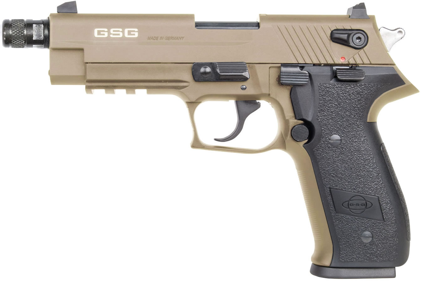Gsg Firefly 22LR DA/SA Flat Dark Earth (FDE) Rimfire Pistol with Threaded Barrel