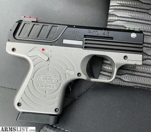 Heizer PKO45 ACP, 2.75" Barrel, 5rd, Gray Frame
